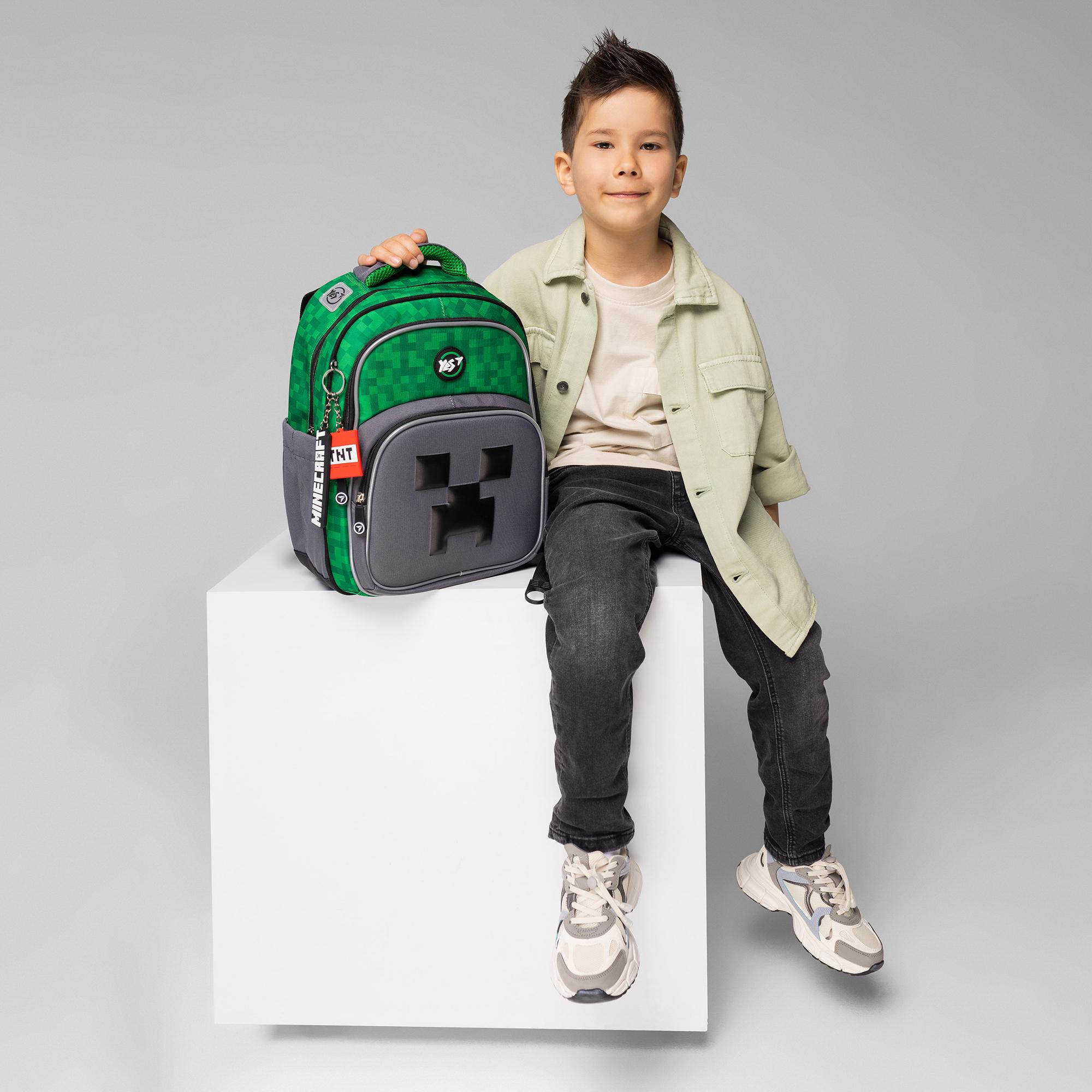 Школьный рюкзак полукаркасный YES Minecraft S-91 (559751) - фото 21