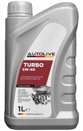 Моторна олія синтетична AUTOLIVE TURBO 5W-40 1 л