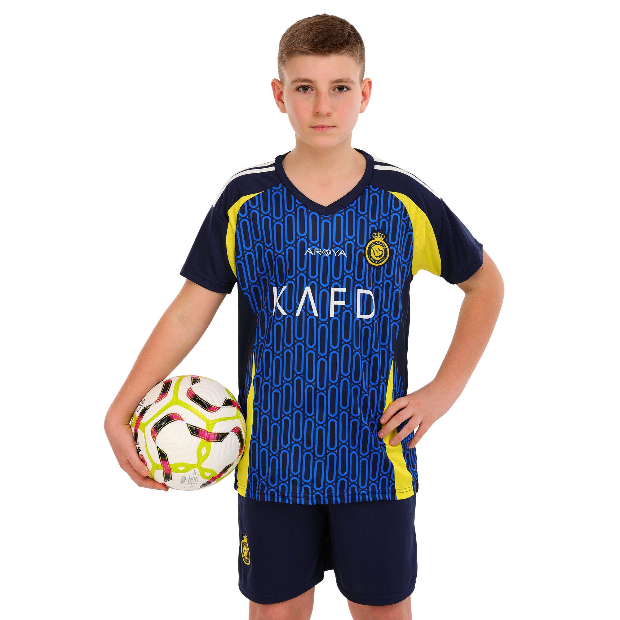 Форма футбольная детская и AL NASSR гостевая 2025 SP-Sport CO-4654 р. 24 Темно-синий/Желтый (CO-4654_Темно-синий-желтый_24)