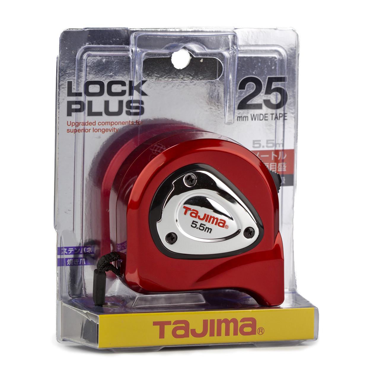 Рулетка строительная TAJIMA LOCK PLUS водостойкая 5,5 м/25 мм (29710432)