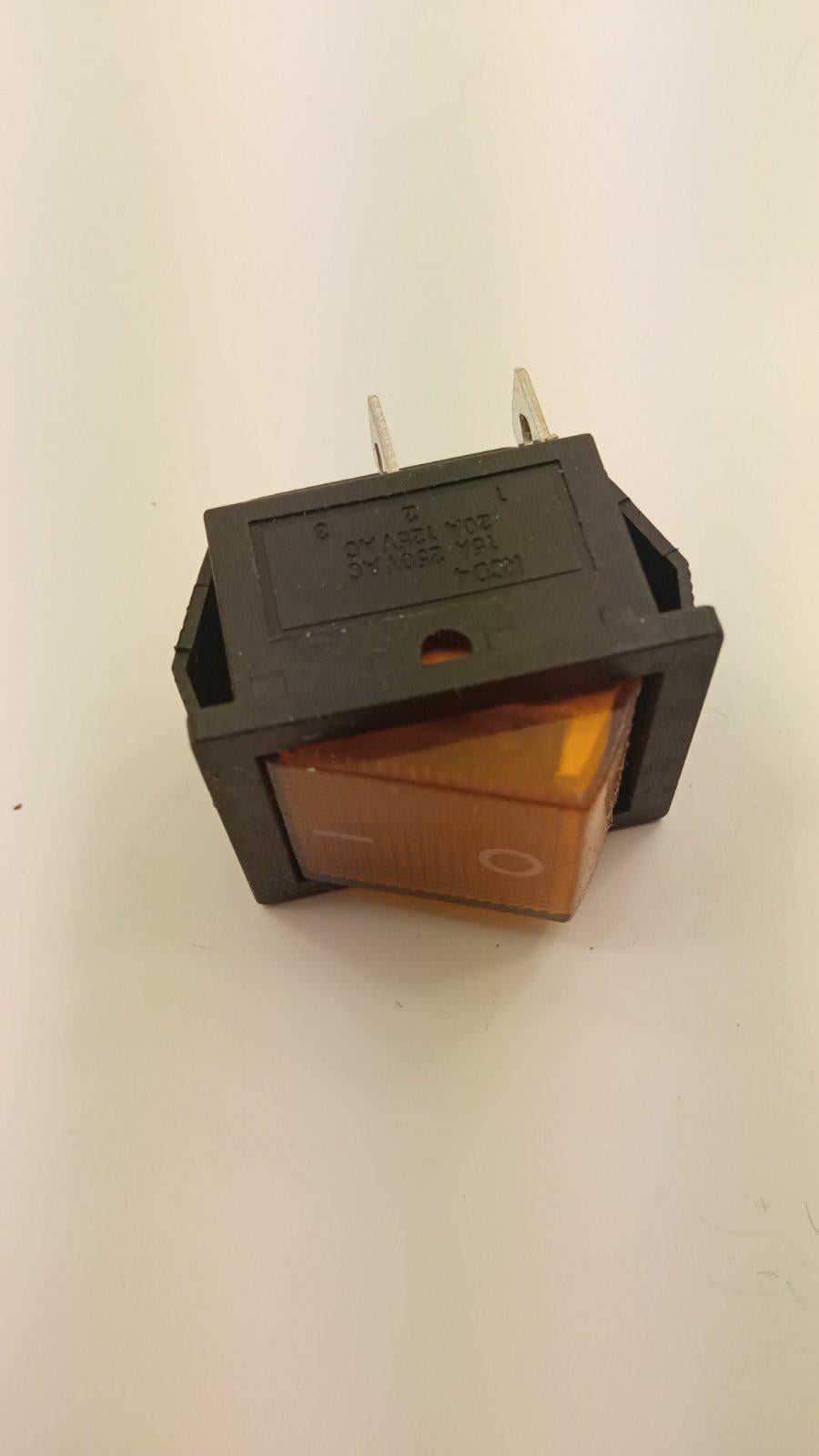 Выключатель KCD4-201N11CYBA neon 4pin 15A 250v (16729)
