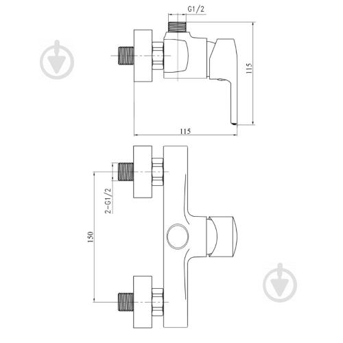 Смеситель для душа Brinex 40W 010 (BRIN40W010) - фото 2