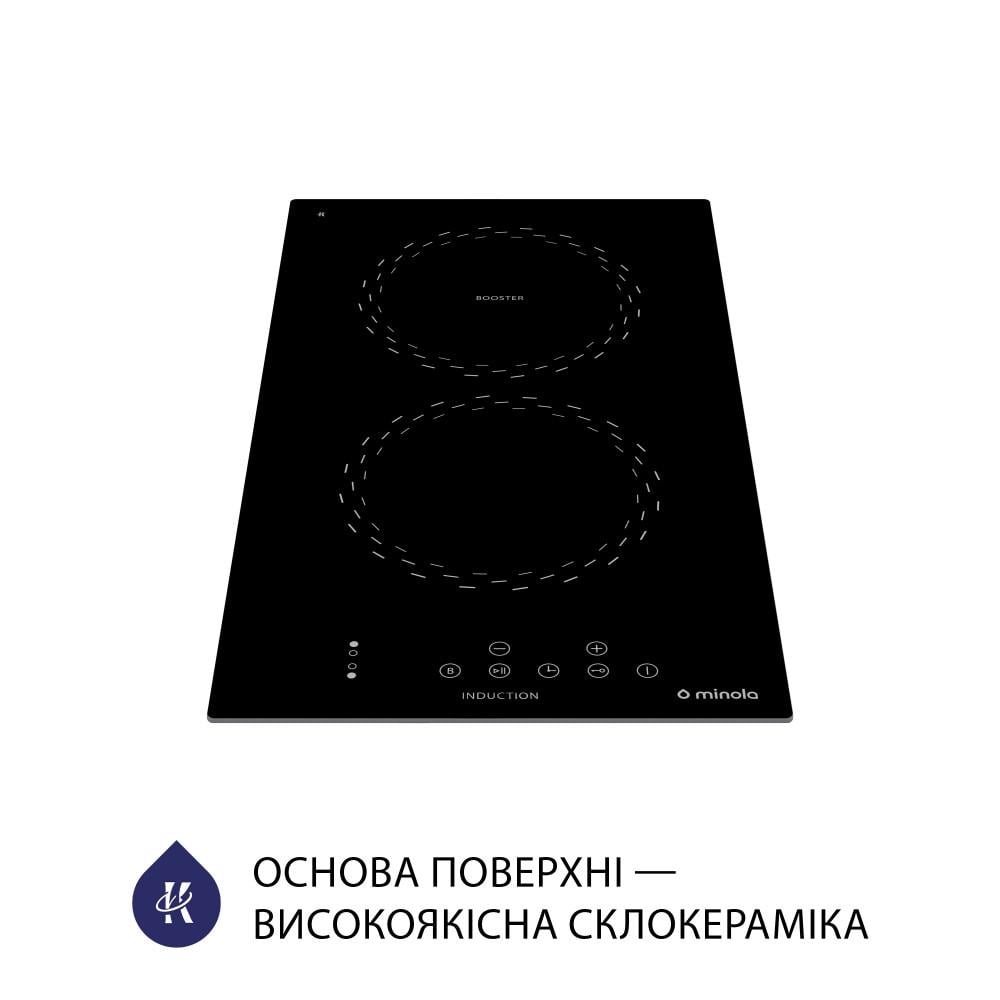 Комплект из варочной поверхности Minola MI 3038 KBL индукционная и варочной поверхности Weilor GM 304 BL - фото 4