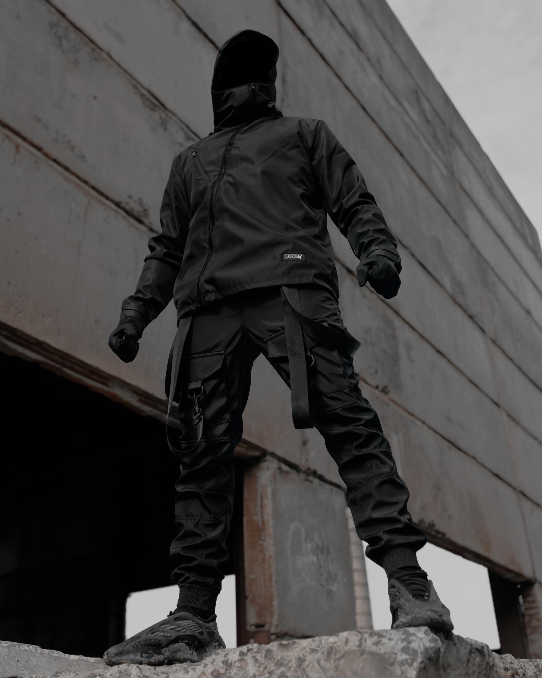 Комплект Bezet Сенсей Куртка-ветровка/Брюки/Перчатки/Маска XXS Black