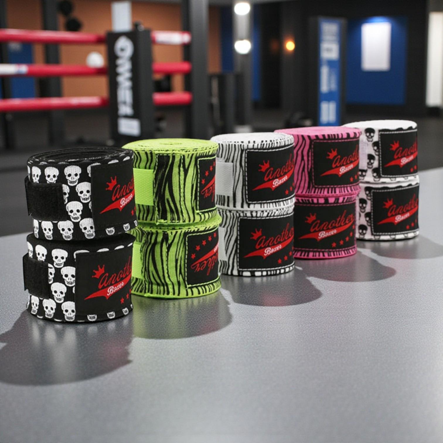 Бинты боксерские Another Boxer с принтом Череп 3 м Черный - фото 12