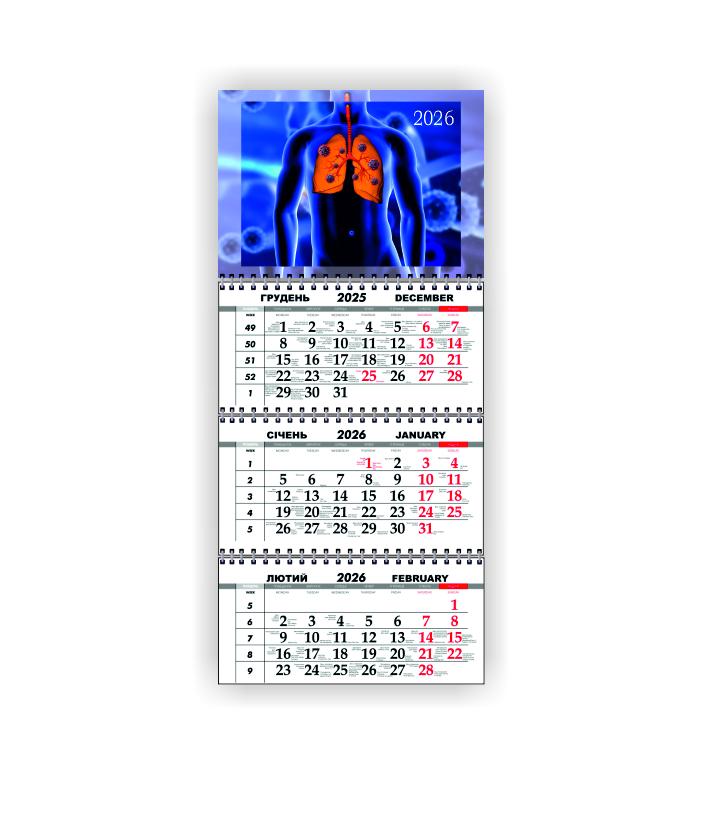 Календарь настенный квартальный Vivay Медицинский на 2026 год (31064191)