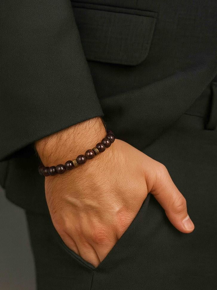 Браслет гранат для мужчин 4614