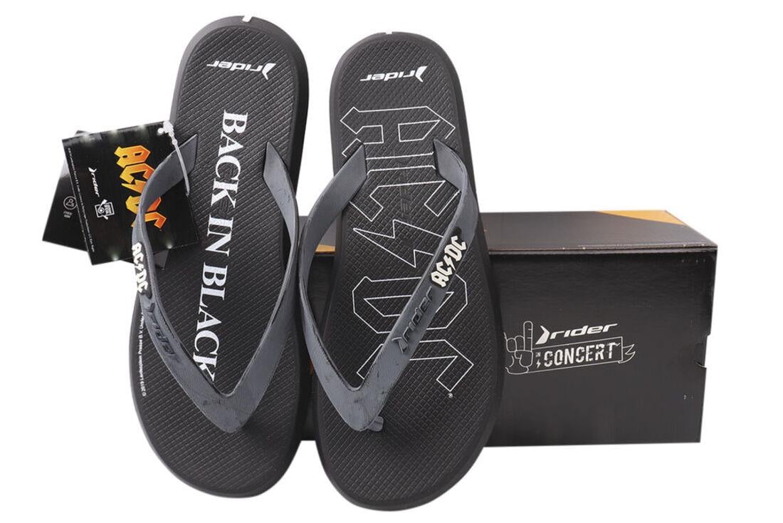 Вьетнамки мужские Rider из резины на низком ходу с открытой пяткой р. 44 Черный (1194-21LV)