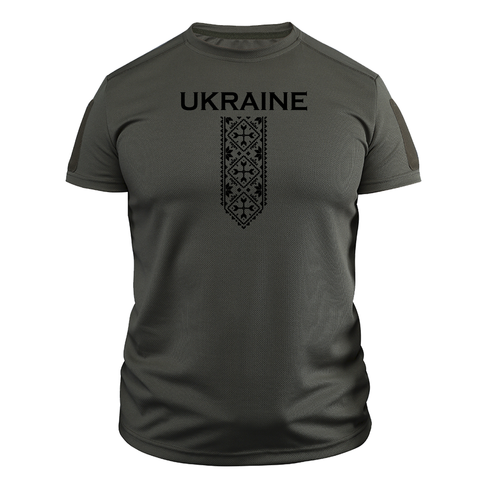 Футболка військова CoolMax Вишиванка XL Оливковий (TS-C-18-XL)