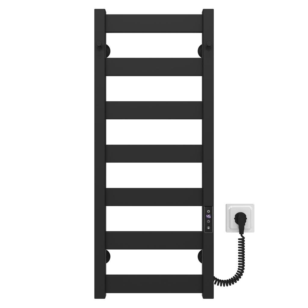 Полотенцесушитель электрический HeatPro Olivia P7 углеродная сталь правостороннее подключение 800x400 мм Черный (BH-OL8004007EBR)