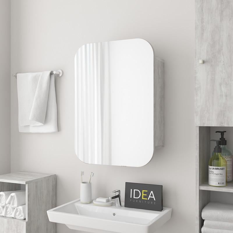 Дзеркало для ванної IDEA М-30 см 70х50 см Бетон (10018)