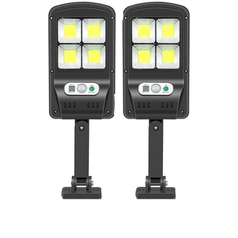 Вуличний ліхтар на сонячній батареї Solar BL-BK-120-4COB з пультом дистанційного керування 2 шт Чорний (8585emax2pcs)