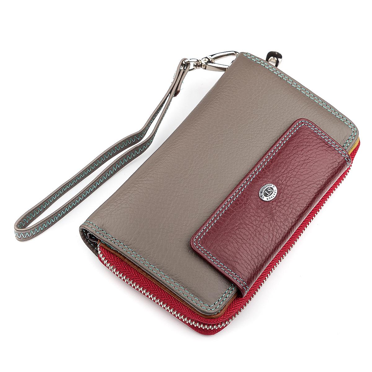 Жіночий гаманець ST Leather 18442 шкіряний Бордовий
