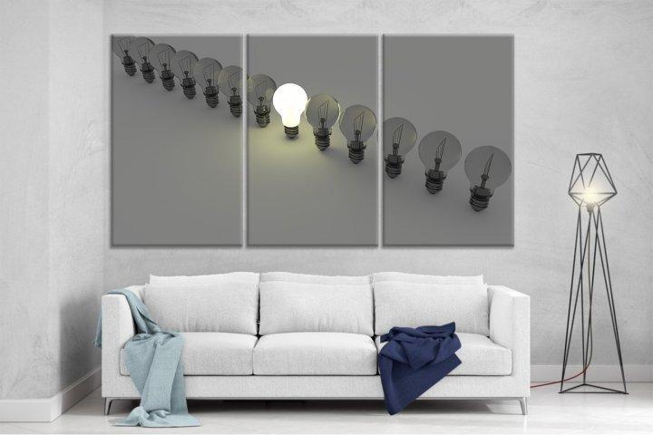 Картина модульная на холсте DK Лампочки 159x99 см (XL1)