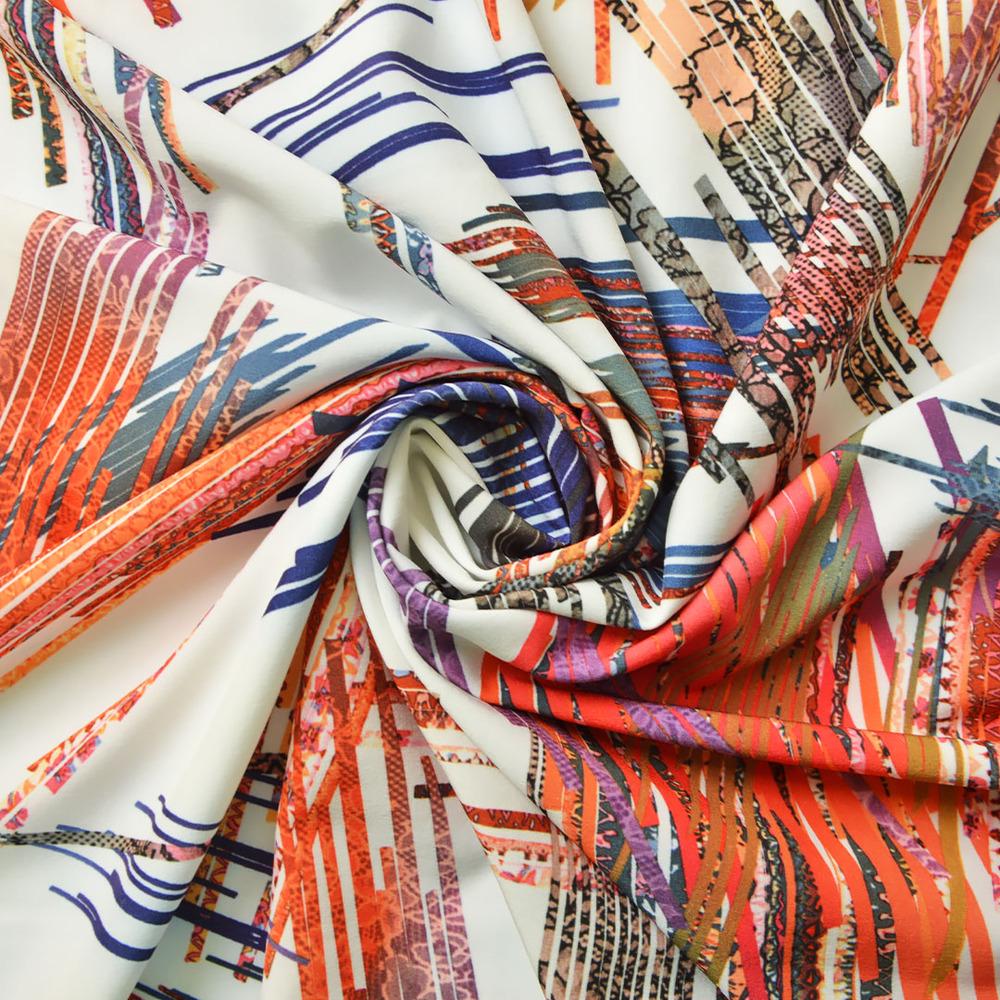 Ткань платяная супер софт Абстракция соломка Коралл (13237) Ткань платяная супер софт Абстракция соломка Коралл (13237)