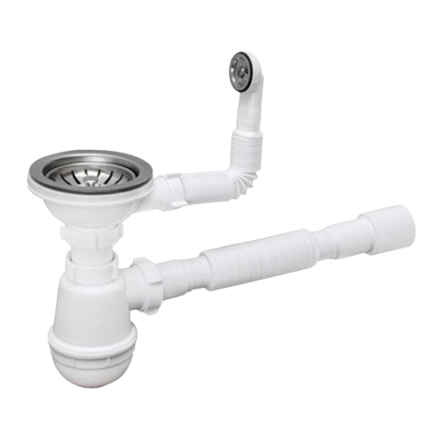 ᐉ Сифон для мойки Kronoplast ЕМ1055 с круглым переливом (TU-18528 ...