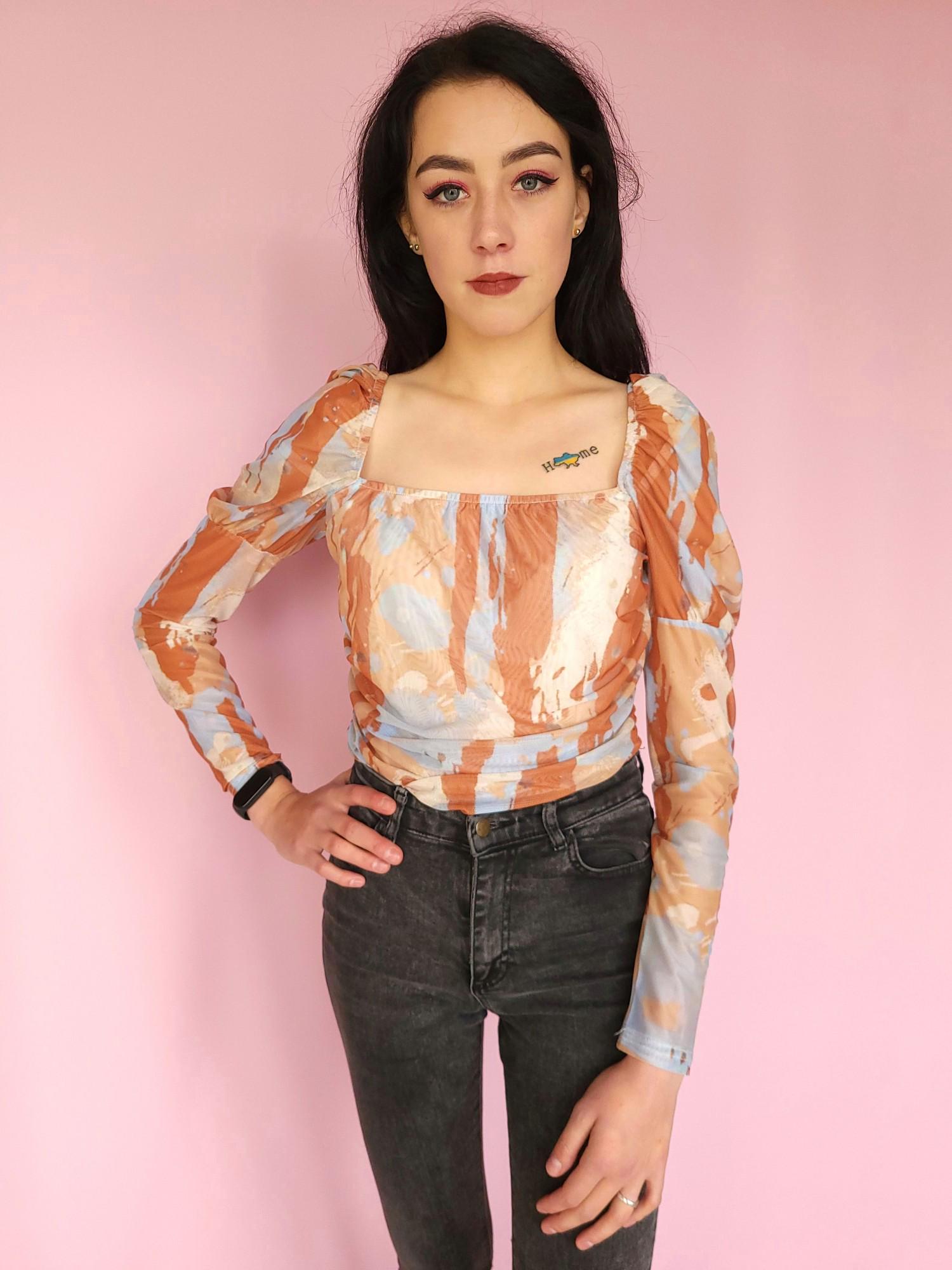 Боди-блуза Boohoo S Коричневый (10361/42)