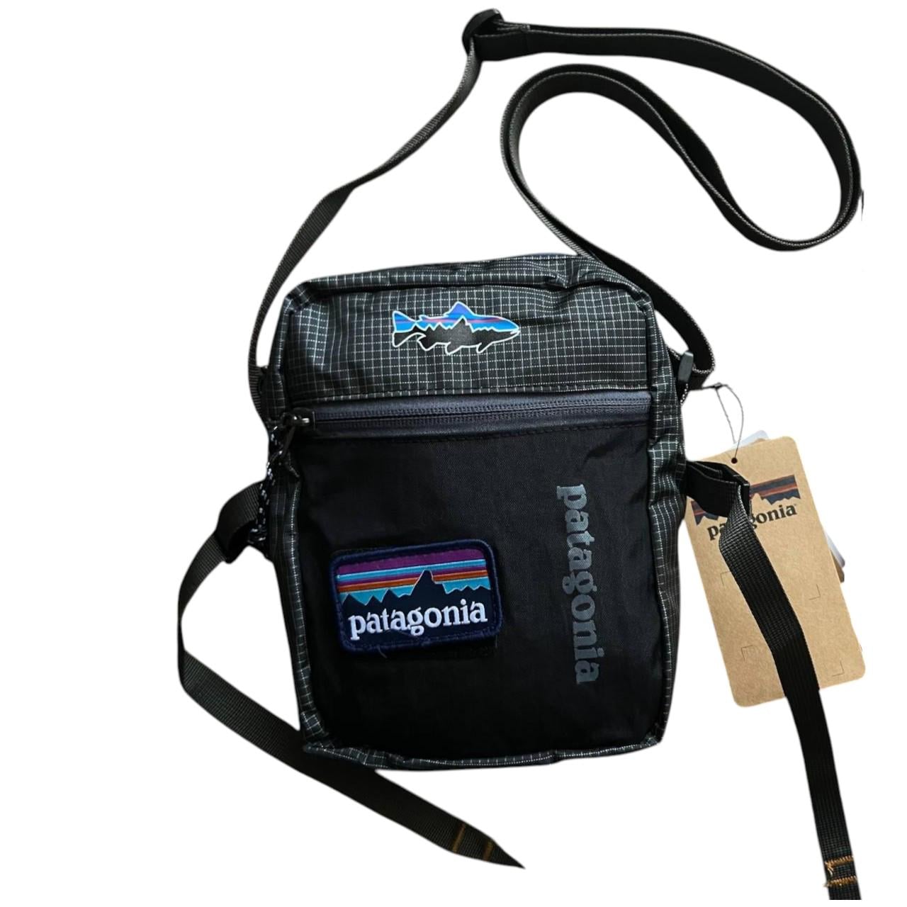 Сумка мужская Patagonia через плечо водоотталкивающая Черный (25499068)