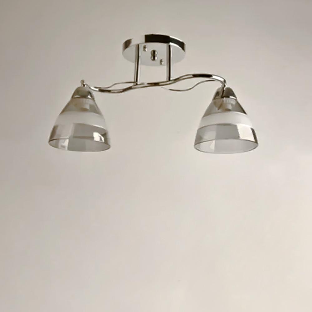 Люстра потолочная Light House SH-19183/2 CR 450х120х230 мм E27х2 Хром/Серый (78222)