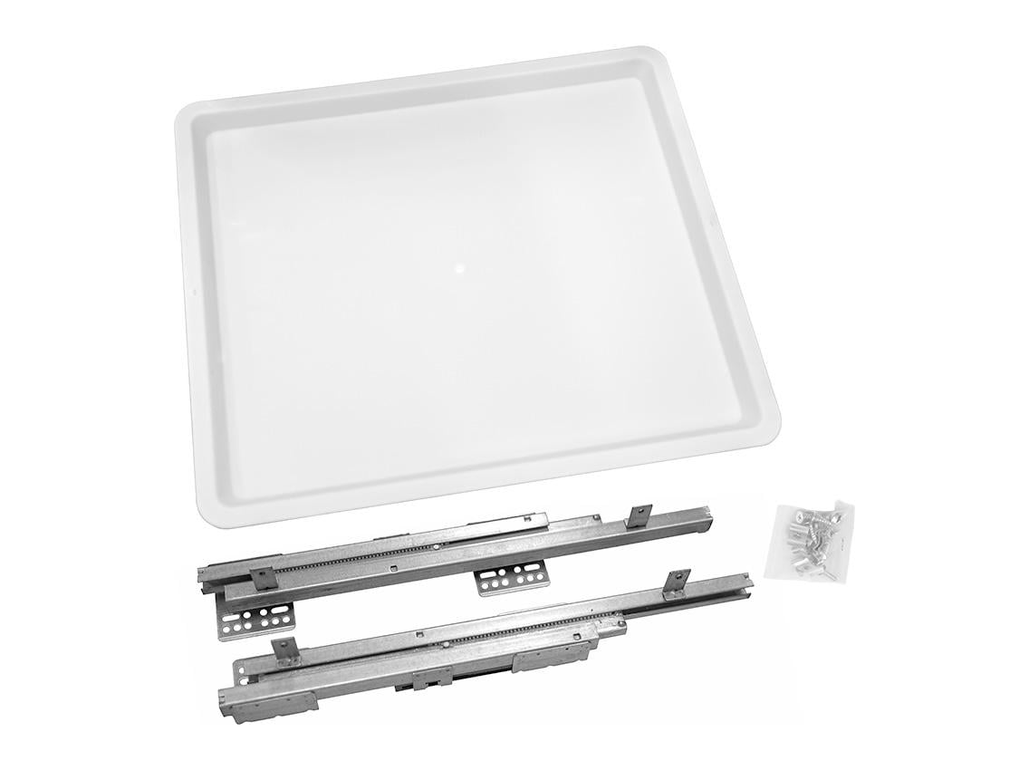 Посудосушилка фасад 800 выдвижной с доводчиком Giff 1 полка и 1 поддон Хром - фото 2