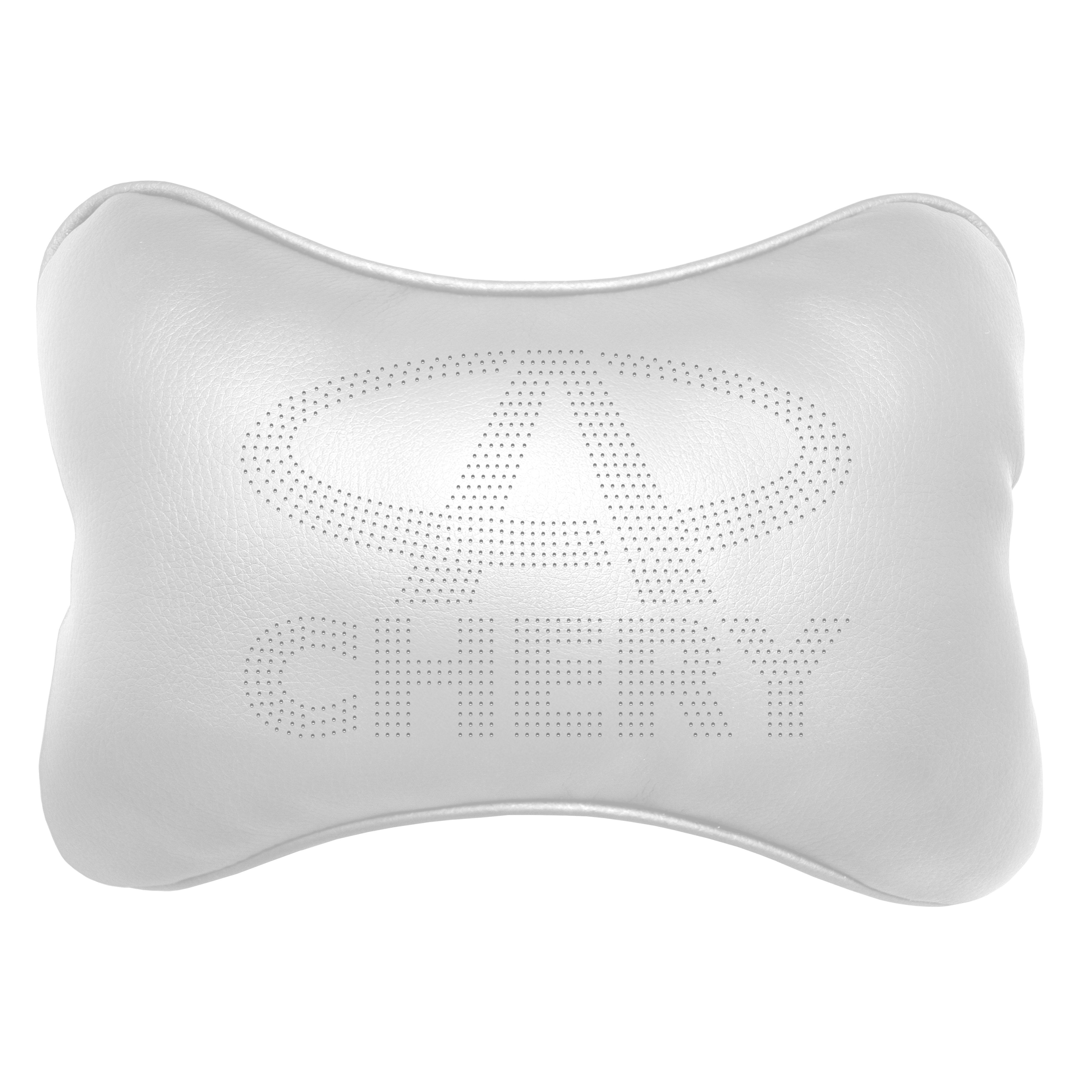 Подушка автомобильная Avtolife Chery для шеи из экокожи Белый (AVT-LWH-04)