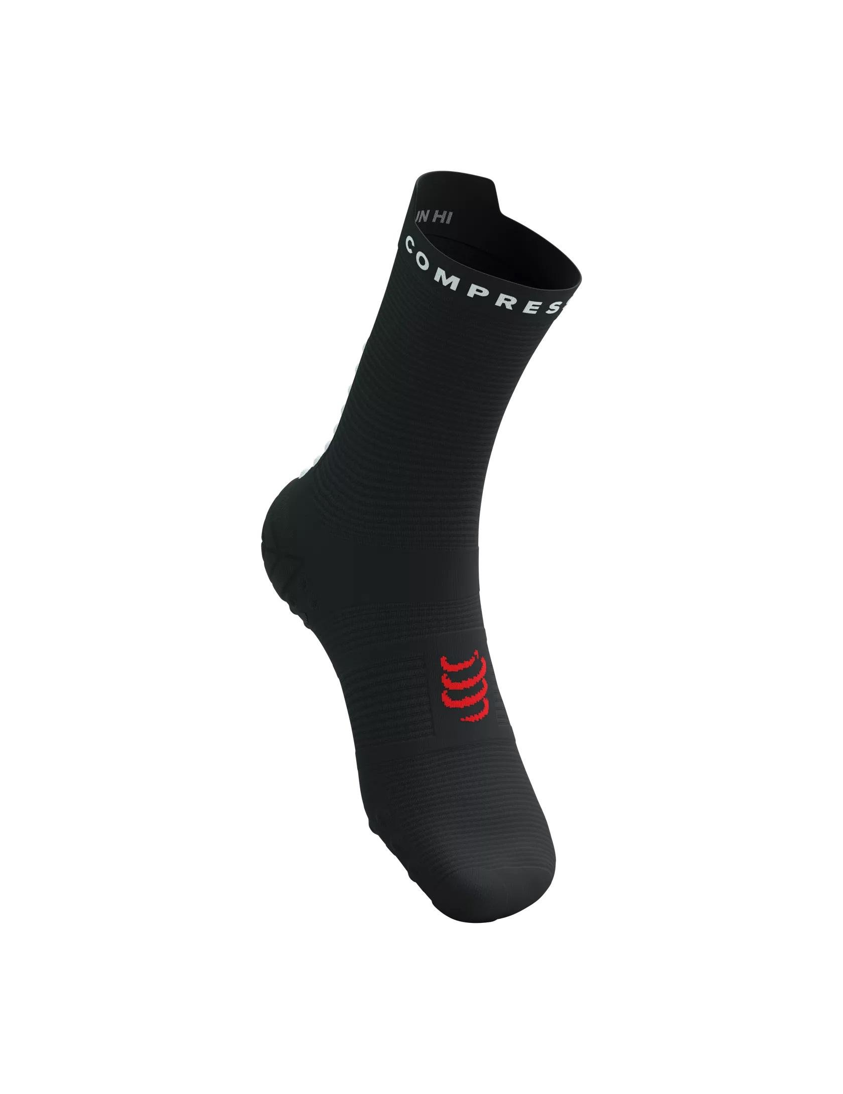 Носки Compressport Pro Racing Socks V4.0 Run high T4 Black/White (cff2e3d9)