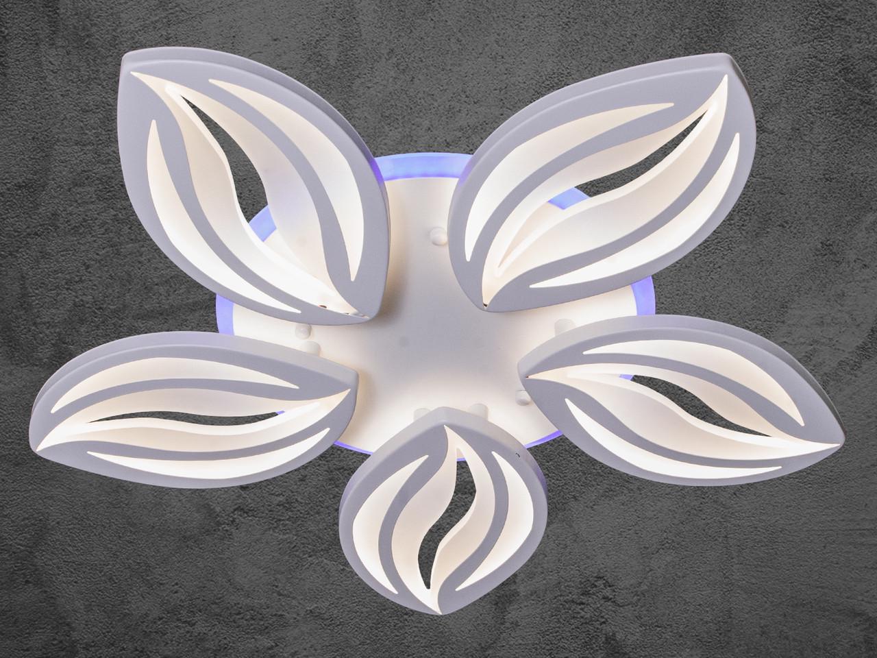 Люстра LED в спальню 8092-5WH-LS 75W на 10 м2 Белый (2400057138) - фото 2 Люстра LED в спальню 8092-5WH-LS 75W на 10 м2 Белый (2400057138) - фото 2