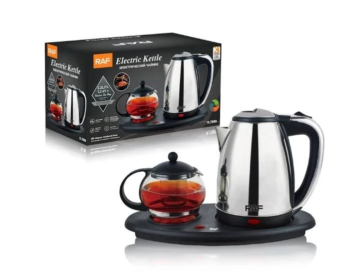 Электрочайник дисковый стеклянный RAF R-7899 2000 Вт 2,2 л 1 л