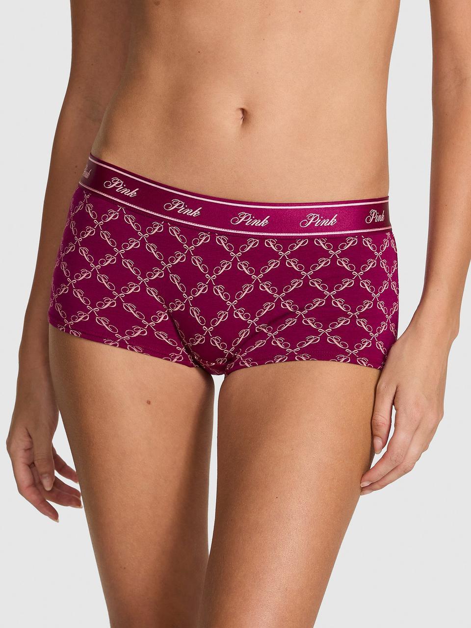 Трусики женские Victoria's Secret Logo Cotton Boyshort XS Красный (283677493081)