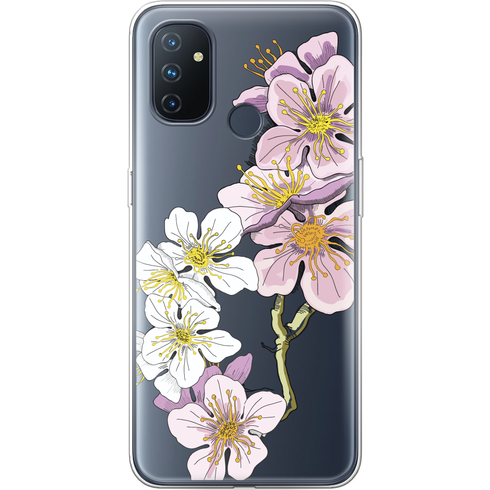 Чехол Boxface OnePlus Nord N100 Cherry Blossom Прозрачный силикон (42753-cc4-42753)