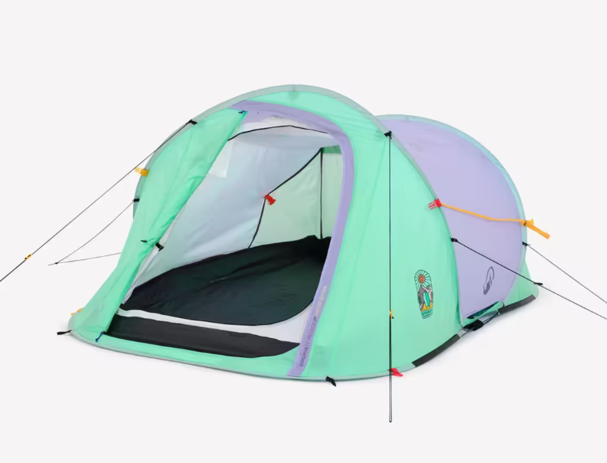 Палатка туристическая Quechua ARPENAZ двухместная/водонепроницаемая/скоросборная Салатовая (2561915180)