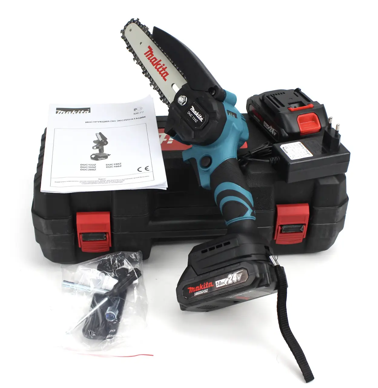 Минипила аккумуляторная duc 155z Makita 2 АКБ 24V 5AH шина 15 см (28537202)