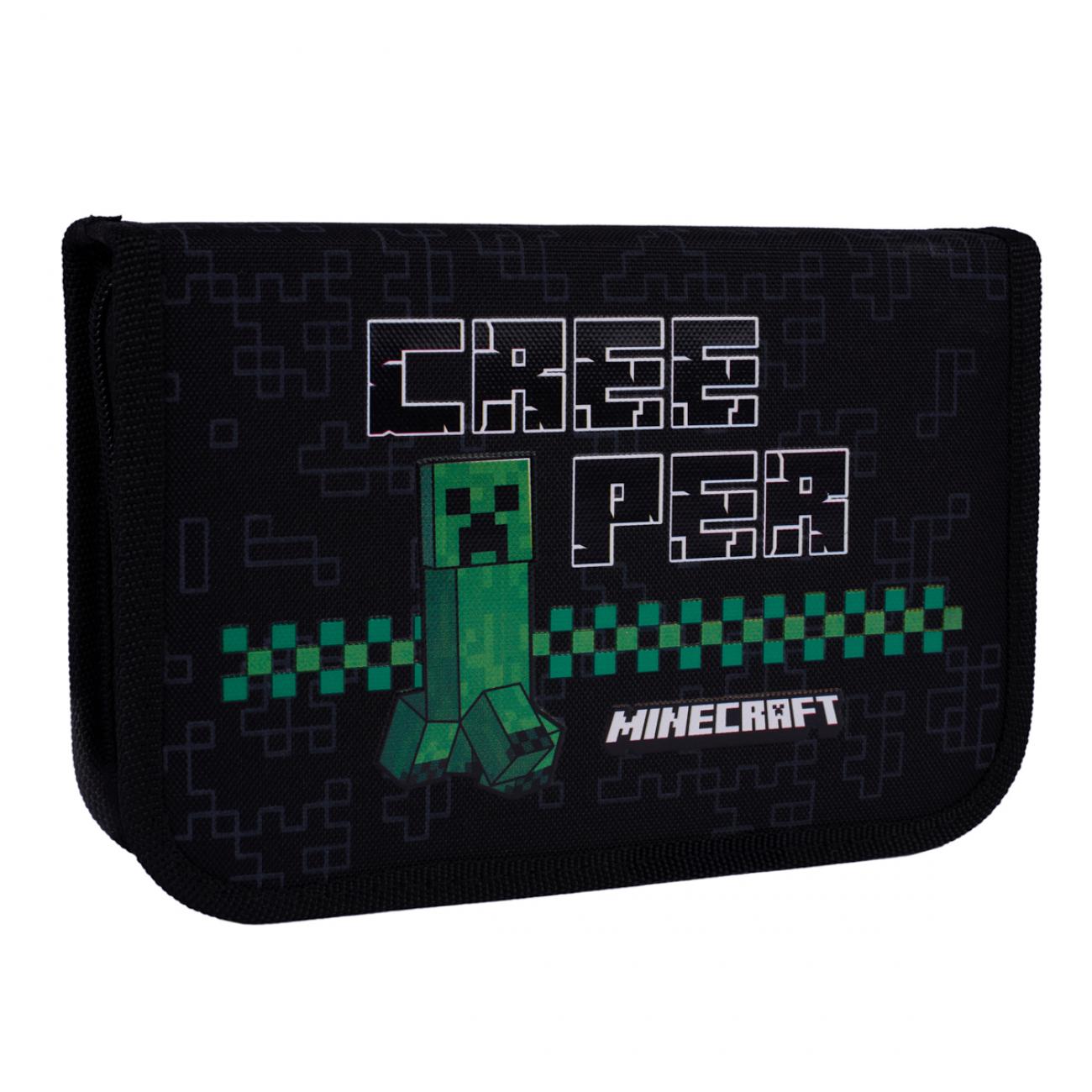 Пенал жорсткий YES Minecraft Time HP-04 одинарний із двома клапанами (533631)