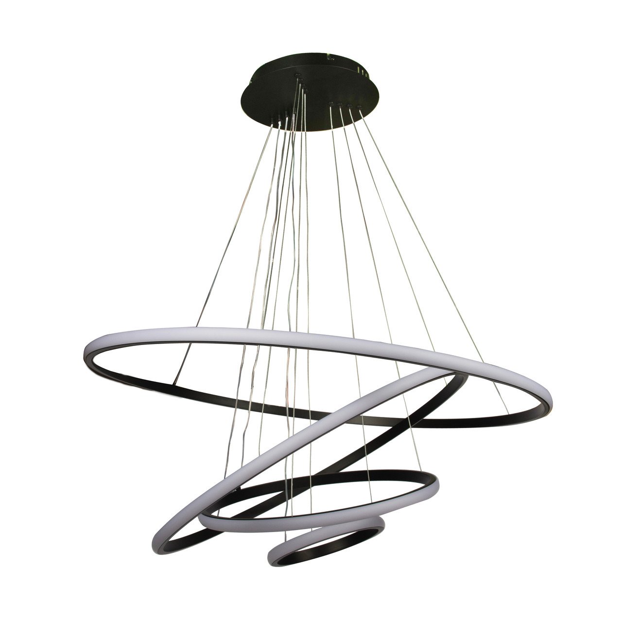 Люстра стельова LED Sunlight 6026/2+4+6+8 Чорний (671a61d4375fc503bb1c1b9c)