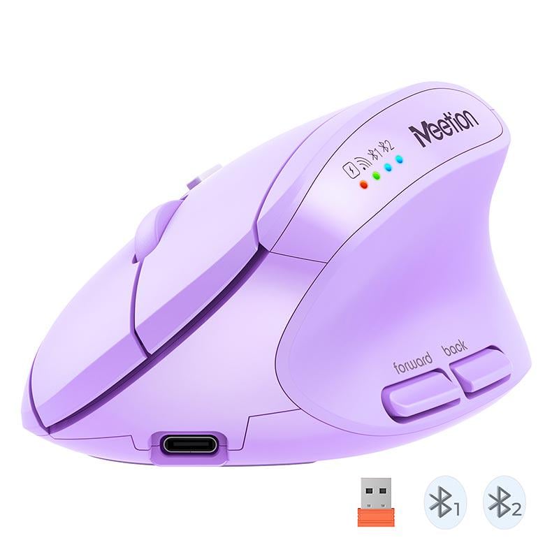 Компьютерная мышка беспроводная Meetion BTM008 Bluetooth Purple (25815863)