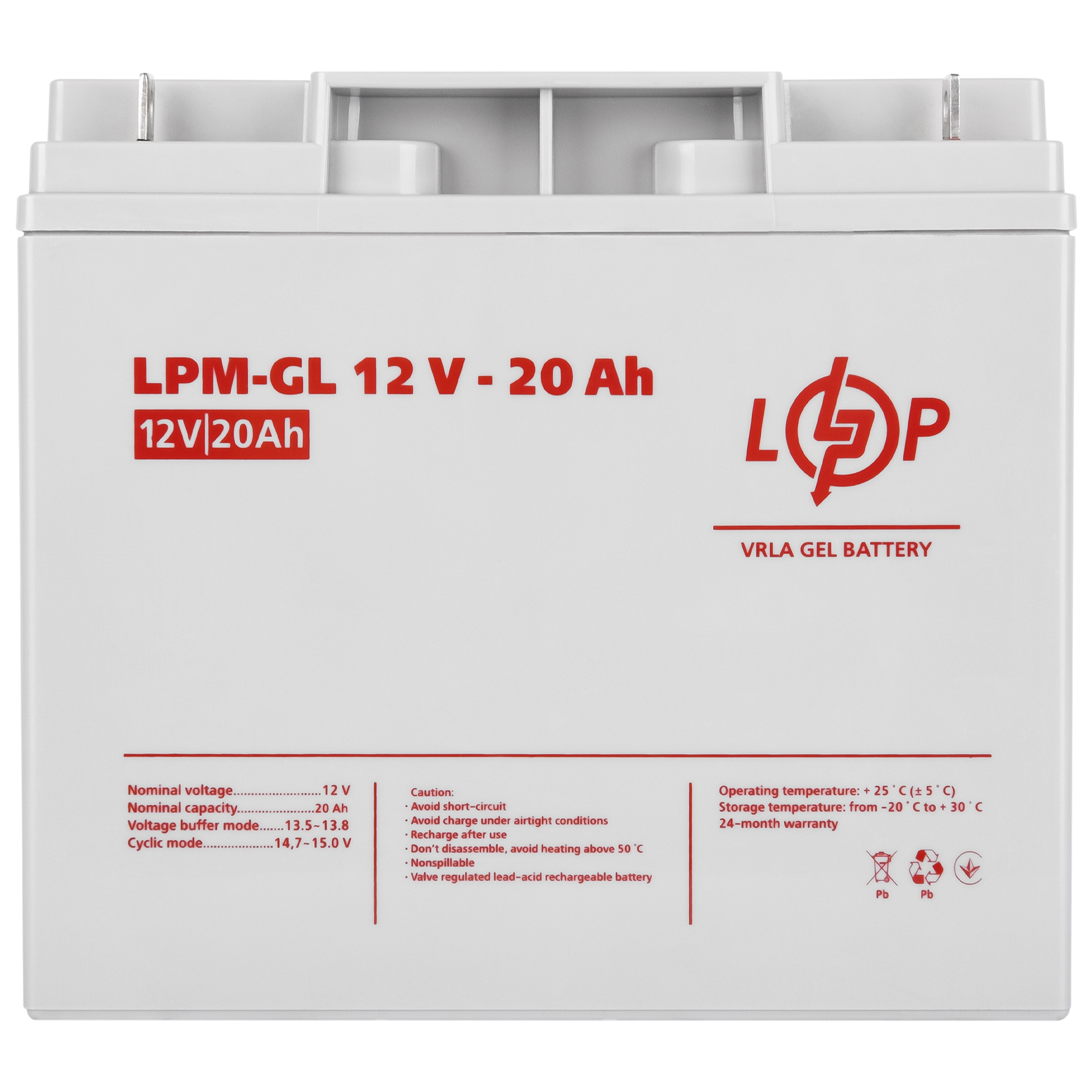 Акумулятор гелевий LogicPower LPM-GL 12 V 20 Ah - фото 5