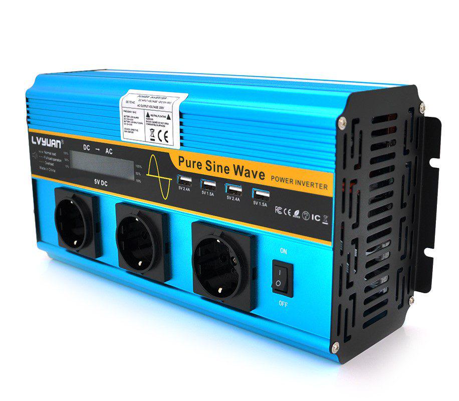 Инвертор напряжения VOLTRONIC lvyuan LY5000W 12/220V 2500 Вт с правильной синусоидой (57073) - фото 1 Инвертор напряжения VOLTRONIC lvyuan LY5000W 12/220V 2500 Вт с правильной синусоидой (57073) - фото 1