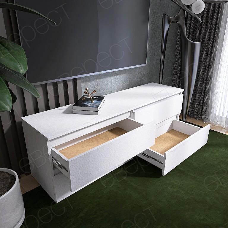 Тумба под телевизор Everest ЛТВ-1400 Лайт ЛДСП Нимфея альба - фото 7 Тумба под телевизор Everest ЛТВ-1400 Лайт ЛДСП Нимфея альба - фото 7