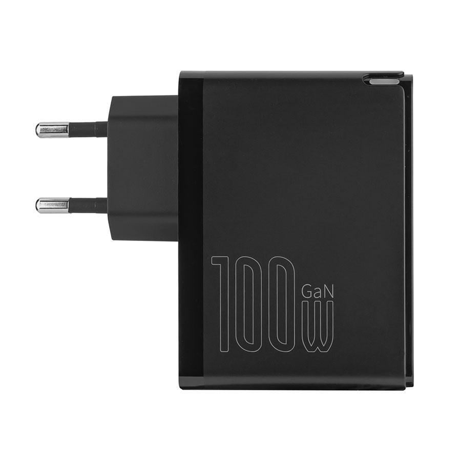 Зарядний пристрій BASEUS GaN5 Pro Fast Charger C+U 100W Cable Type-C to Type-C 100W 20V/5A 1 м Black (CCGP090201)
