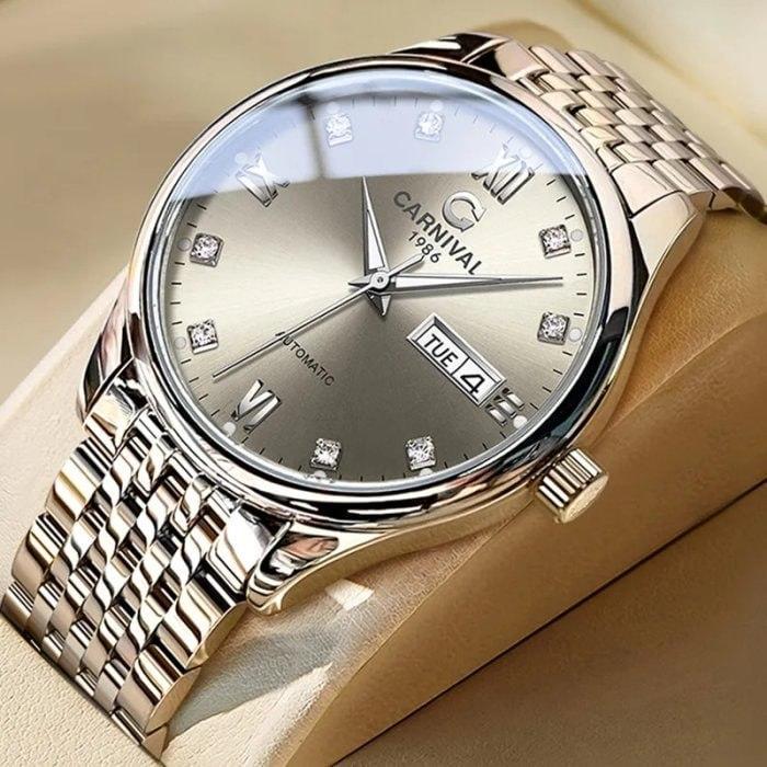Часы наручные Carnival сапфировое стекло стальные (Д-Е1477)