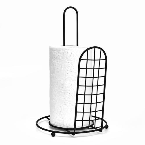 Держатель для бумажных полотенец Stenson металлический 160 мм Черный (592894)