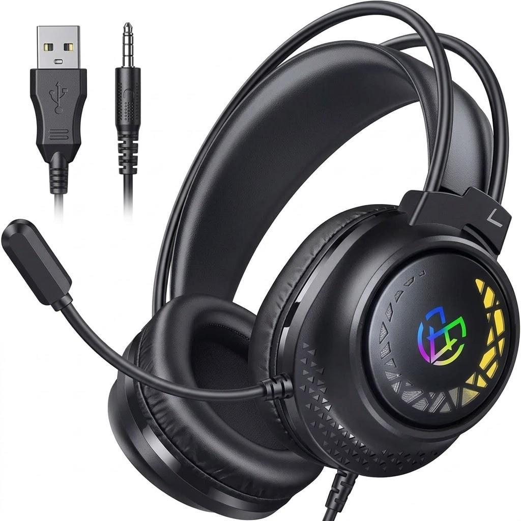 Навушники з RGB підсвіткою та мікрофоном із шумозаглушенням Tatybo Gaming Headset (33228615)