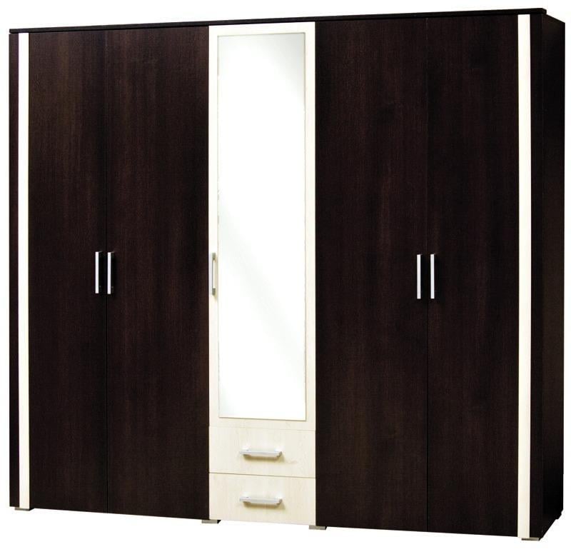 Шкаф распашной для квартиры Світ Меблів Элегия 5Д из ДСП 2290х550х1200 мм Лимба шоколад/Клен (5585) Шкаф распашной для квартиры Світ Меблів Элегия 5Д из ДСП 2290х550х1200 мм Лимба шоколад/Клен (5585)