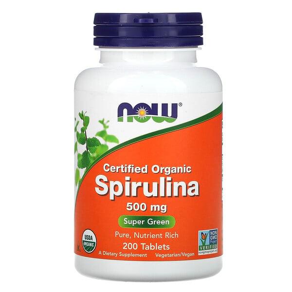 Спіруліна Now Foods Certified Organic Spirulina 500 мг 200 таб. (664)