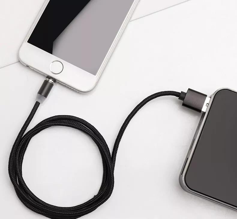 Магнітний кабель для зарядки Type-C/Lightning/MicroUSB X-Cable 95 см Чорний (1008982-Black) - фото 7