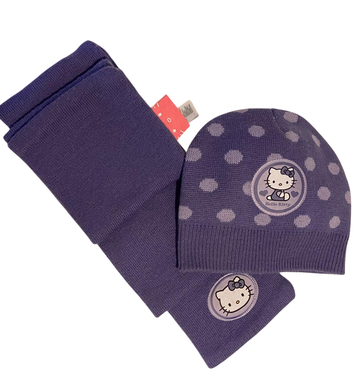 Комплект для девочки сиреневый шапочка/шарф от 4 до 8 лет