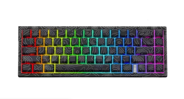 Клавиатура механическая WOMIER M68 HE V2 ENG/наклейки UA/RU Black/RGB (26138760)