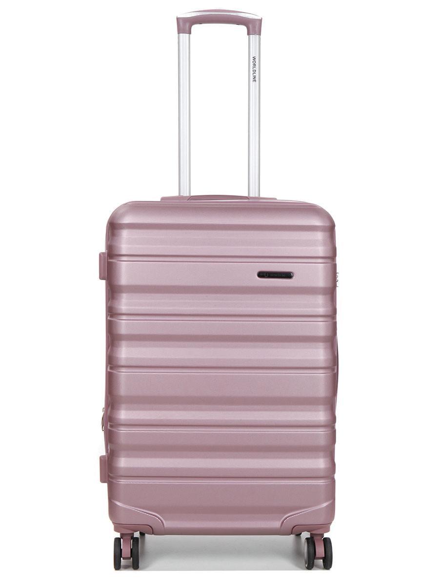 Чемодан Франция средняя Worldline M 66х43х26+5 см 75 л 3,7 кг Розовый (628)