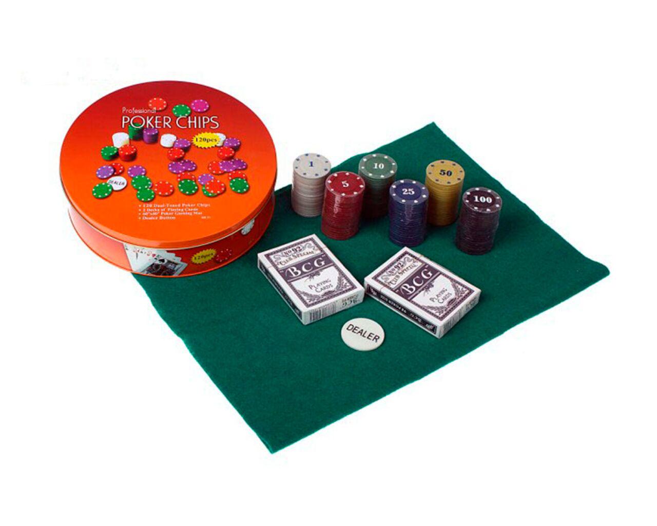 Набор для покера 120 фишек/cукно (120t)
