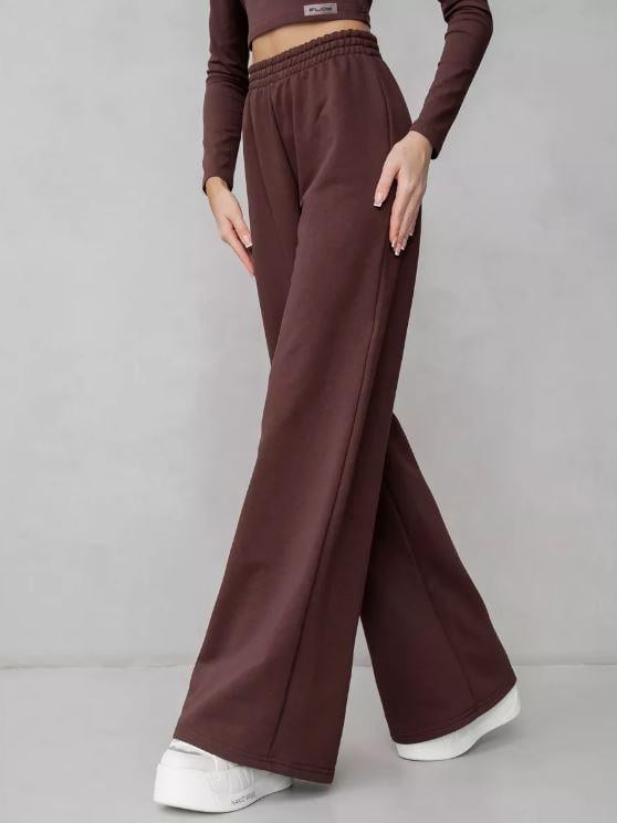 Брюки женские палаццо мальта Шоколадный - фото 1 Брюки женские палаццо мальта Шоколадный - фото 1